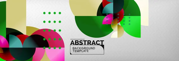 Kreis-Hintergrund abstrakt. Komposition trendiger Formen — Stockvektor