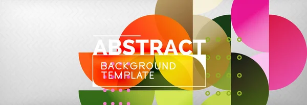 Abstract background, geometric composition, dynamic circles and round shapes design template — Stock Vector