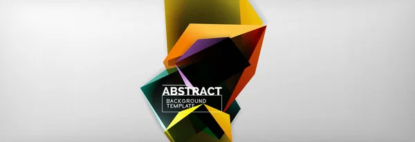 Fond abstrait géométrique de couleur foncée, formes 3D — Image vectorielle