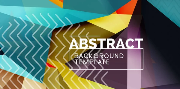 Fondo abstracto geométrico de color, diseño de abstracción mínima con forma de mosaico estilo 3d — Vector de stock