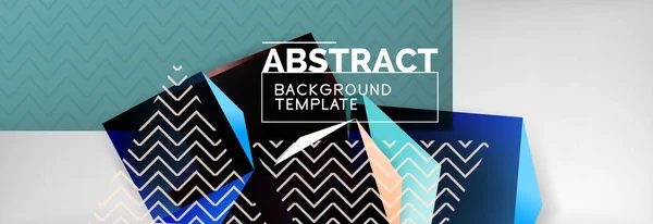 Triangular Geometric Shapes Composition Abstract Background Vector Line Shapes Design — Stock Vector