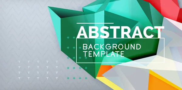 Low poly design 3d triangular shape background, mosaic abstract design template — Stock Vector