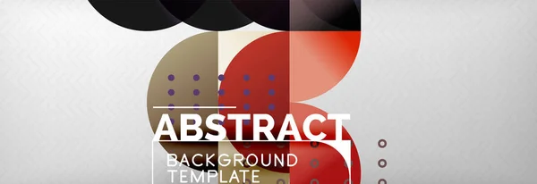 Círculos y semicírculos fondo abstracto, plantilla de negocio de diseño de círculo — Vector de stock