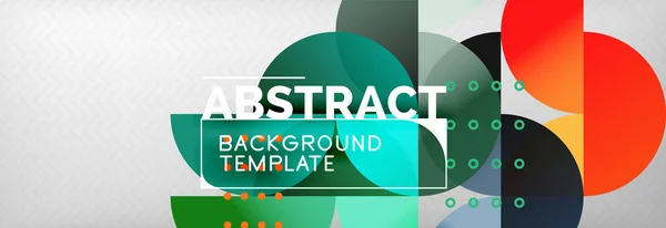 Abstract background, geometric composition, dynamic circles and round shapes design template — Stock Vector