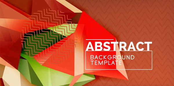 Triangular low poly background design — Stock Vector