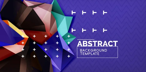 Triangular low poly background design — Stock Vector