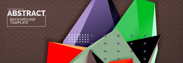 Fond abstrait, composition abstraite minimale colorée en triangle — Image vectorielle