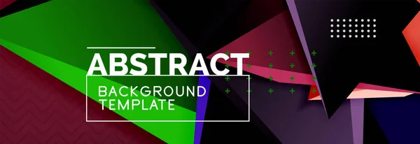 Fondo abstracto, composición mínima colorida del triángulo abstracto — Vector de stock