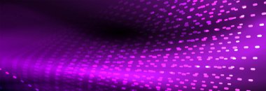 Işık parçacıkları karanlık neon uzayda parlayan, magic kızdırma parlak arka plan