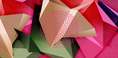 Düşük poli tasarım 3d üçgen şekli arka plan, mozaik soyut tasarım şablonu