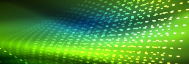 Işık parçacıkları karanlık neon uzayda parlayan, magic kızdırma parlak arka plan