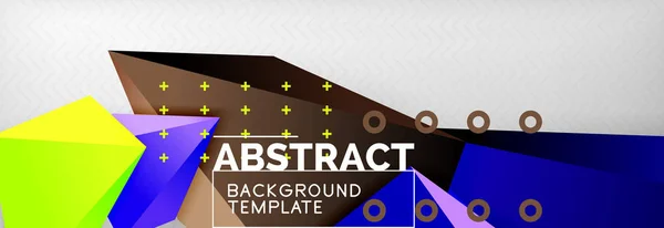 Driehoeken veelhoekige achtergrond, vector 3d poly sjabloon — Stockvector