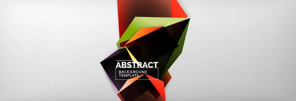 Fond abstrait géométrique de couleur foncée, formes 3D — Image vectorielle