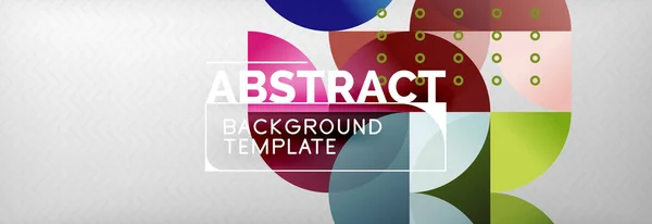 Abstrakter Hintergrund, geometrische Komposition, dynamische Kreise und runde Formen Designvorlage — Stockvektor