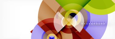 Yuvarlak daireler ve üçgenler arka plan