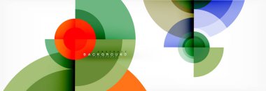 Yuvarlak daireler ve üçgenler arka plan