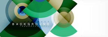 Vektör daire kompozisyon, geometrik en az tasarlamak