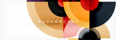 Modern tasarım, kapak, şablon, broşür, el ilanı için üçgen şekiller ile arka plan daire.