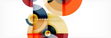 Vektör daire kompozisyon, geometrik en az tasarlamak