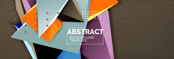 Abstraktní pozadí, barevné minimální abstraktní trojúhelník složení — Stockový vektor