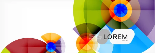 Geometrischer Kreis abstrakter Hintergrund, kreative geometrische Tapete. — Stockvektor