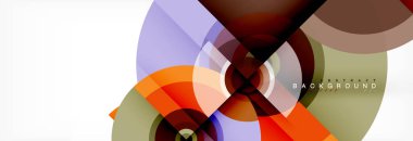 En az geometrik daireler ve üçgenler soyut arka plan, techno modern tasarımı, afişi şablonu