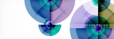 Yuvarlak daireler ve üçgenler arka plan