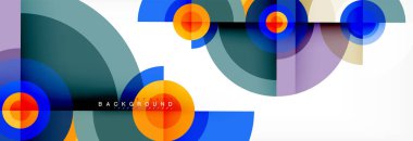 Yuvarlak daireler ve üçgenler arka plan