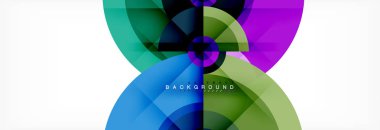 Geometrik daire arka plan, yaratıcı geometrik duvar kağıdı.