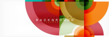 Geometrik arka plan uçan daireler