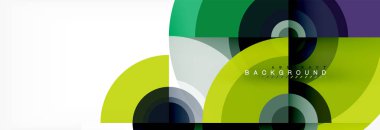 Geometrik arka plan uçan daireler