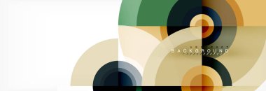 Geometrik arka plan uçan daireler