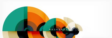 Modern tasarım, kapak, şablon, broşür, el ilanı için üçgen şekiller ile arka plan daire.