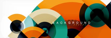 Modern tasarım, kapak, şablon, broşür, el ilanı için üçgen şekiller ile arka plan daire.