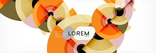 Cirkel abstracte achtergrond met driehoekige vormen voor moderne ontwerpen, cover, sjabloon, brochure, flyer. — Stockvector