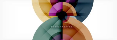 Yuvarlak daireler ve üçgenler arka plan