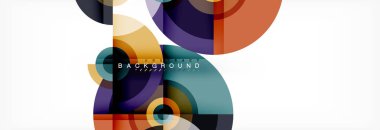 Vektör daire kompozisyon, geometrik en az tasarlamak