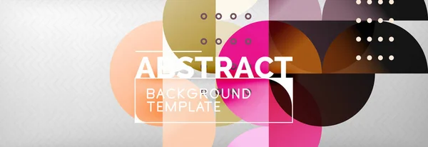 Abstract Background Geometric Composition Dynamic Circles Shapes Design Template Vector — Stock Vector