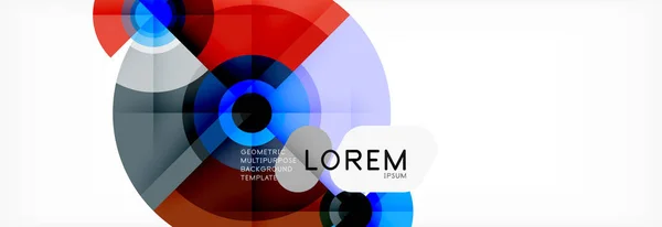 Ronde cirkels en driehoeken abstracte achtergrond — Stockvector