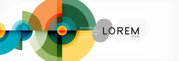Cercle de fond abstrait avec des formes triangulaires pour le design moderne, couverture, modèle, brochure, dépliant . — Image vectorielle