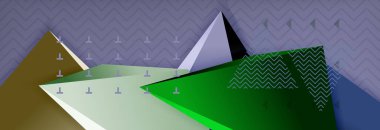 3D üçgen vektör en az arka plan tasarımı