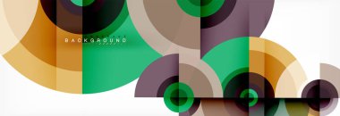 Yuvarlak daireler ve üçgenler arka plan