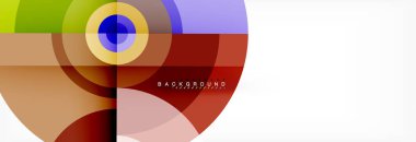 Yuvarlak daireler ve üçgenler arka plan