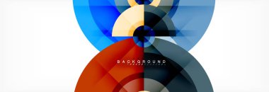 Yuvarlak daireler ve üçgenler arka plan