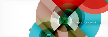 Yuvarlak daireler ve üçgenler arka plan