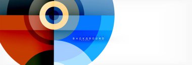 Yuvarlak daireler ve üçgenler arka plan