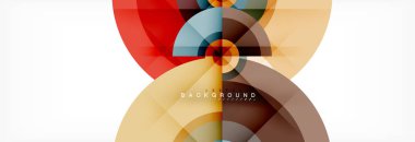 Geometrik daire arka plan, yaratıcı geometrik duvar kağıdı.