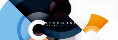 Vektör daire kompozisyon, geometrik en az tasarlamak