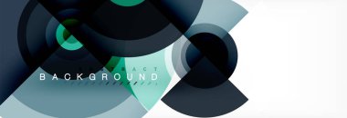 Vektör daire kompozisyon, geometrik en az tasarlamak