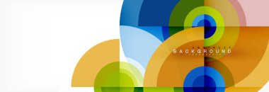 Vektör daire kompozisyon, geometrik en az tasarlamak